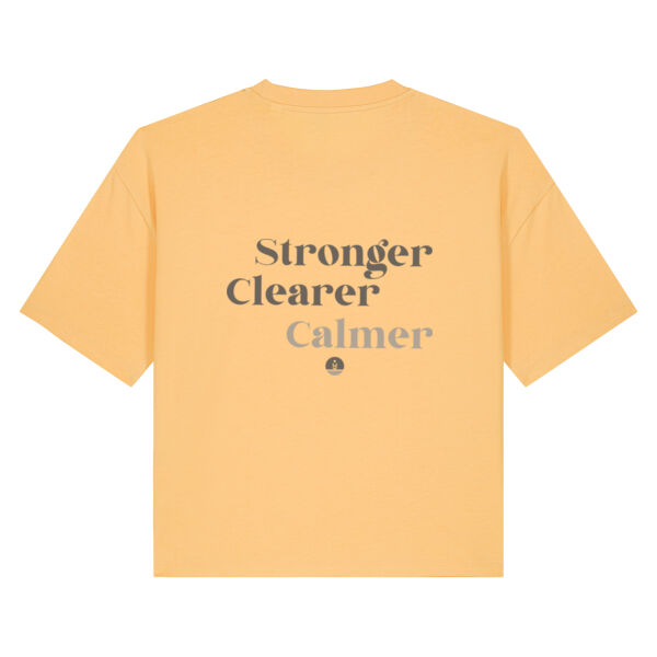 Slogan Boxy Tee - Strong, Clearer, Calmer Thumbnail