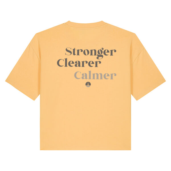 Slogan Boxy Tee - Strong, Clearer, Calmer Thumbnail