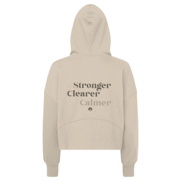 1/4 Zip hoodie with Stronger, Clearer, Calmer Thumbnail